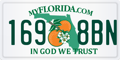 FL license plate 1698BN