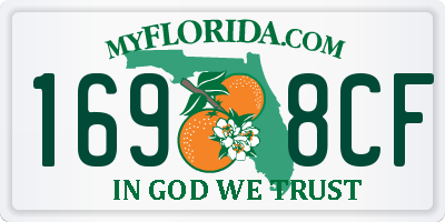 FL license plate 1698CF