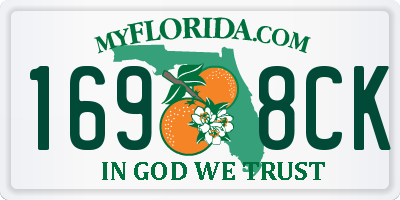 FL license plate 1698CK
