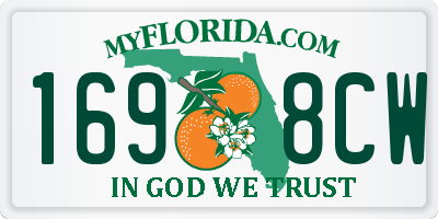 FL license plate 1698CW