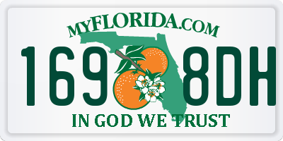 FL license plate 1698DH
