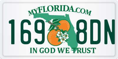 FL license plate 1698DN
