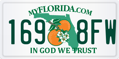 FL license plate 1698FW