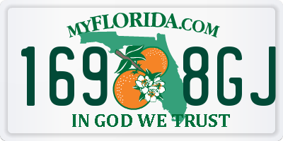 FL license plate 1698GJ