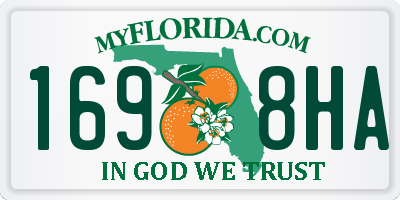 FL license plate 1698HA