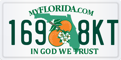 FL license plate 1698KT