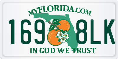 FL license plate 1698LK