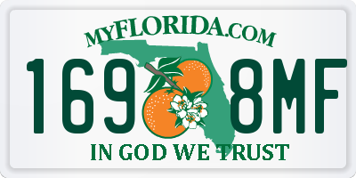 FL license plate 1698MF