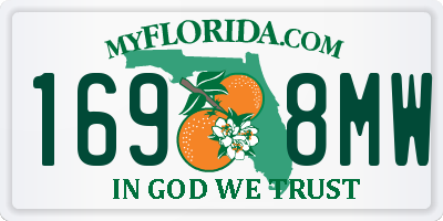 FL license plate 1698MW