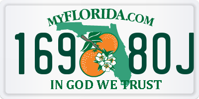 FL license plate 1698OJ