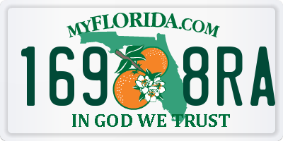 FL license plate 1698RA