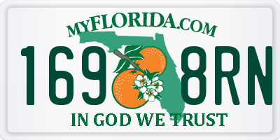 FL license plate 1698RN