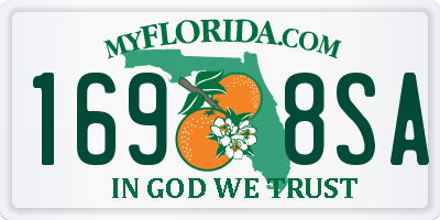 FL license plate 1698SA