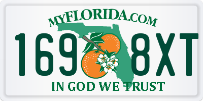 FL license plate 1698XT
