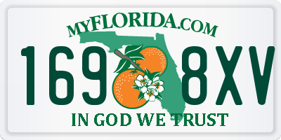 FL license plate 1698XV
