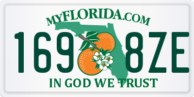 FL license plate 1698ZE