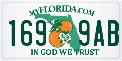 FL license plate 1699AB