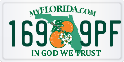 FL license plate 1699PF