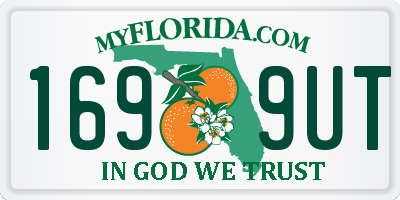 FL license plate 1699UT