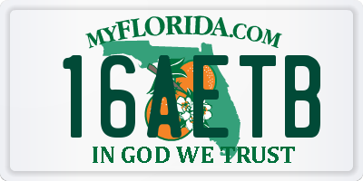 FL license plate 16AETB