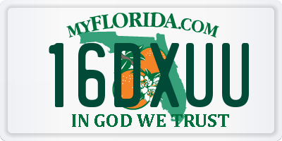 FL license plate 16DXUU