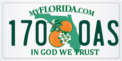 FL license plate 1700AS