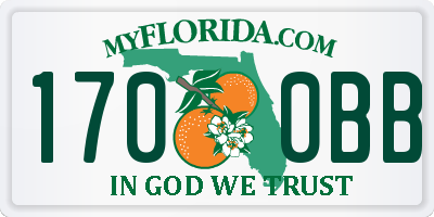 FL license plate 1700BB