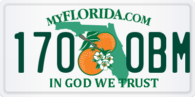 FL license plate 1700BM