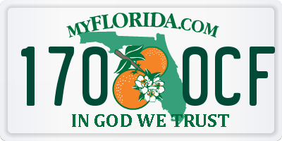 FL license plate 1700CF