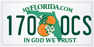 FL license plate 1700CS