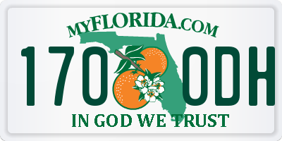 FL license plate 1700DH