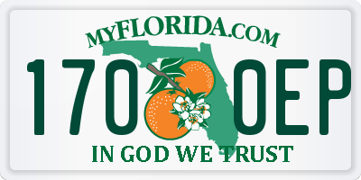 FL license plate 1700EP