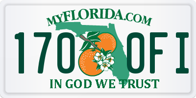 FL license plate 1700FI