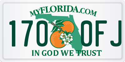 FL license plate 1700FJ
