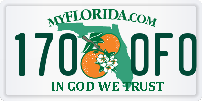 FL license plate 1700FO