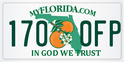 FL license plate 1700FP