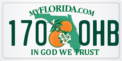FL license plate 1700HB