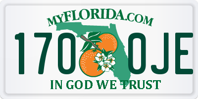 FL license plate 1700JE
