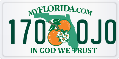 FL license plate 1700JO