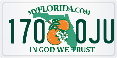 FL license plate 1700JU