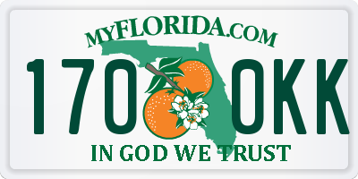 FL license plate 1700KK