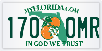 FL license plate 1700MR