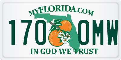 FL license plate 1700MW