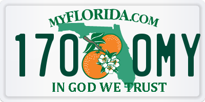 FL license plate 1700MY