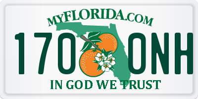 FL license plate 1700NH
