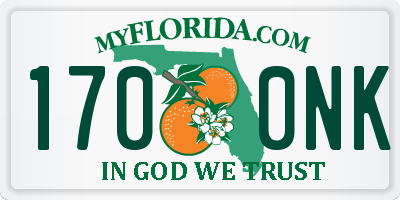 FL license plate 1700NK