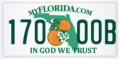 FL license plate 1700OB