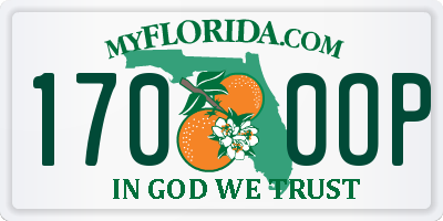 FL license plate 1700OP