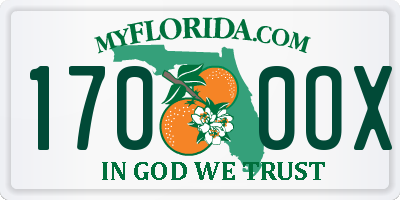 FL license plate 1700OX