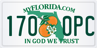 FL license plate 1700PC